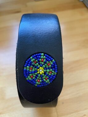 Vintage Gap Leather Belt with Beading